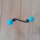Wall coat rack two ball hooks