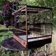 Cage à oiseaux bois année 50