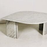 Italian teardrop marble coffee table, 1980s, made by