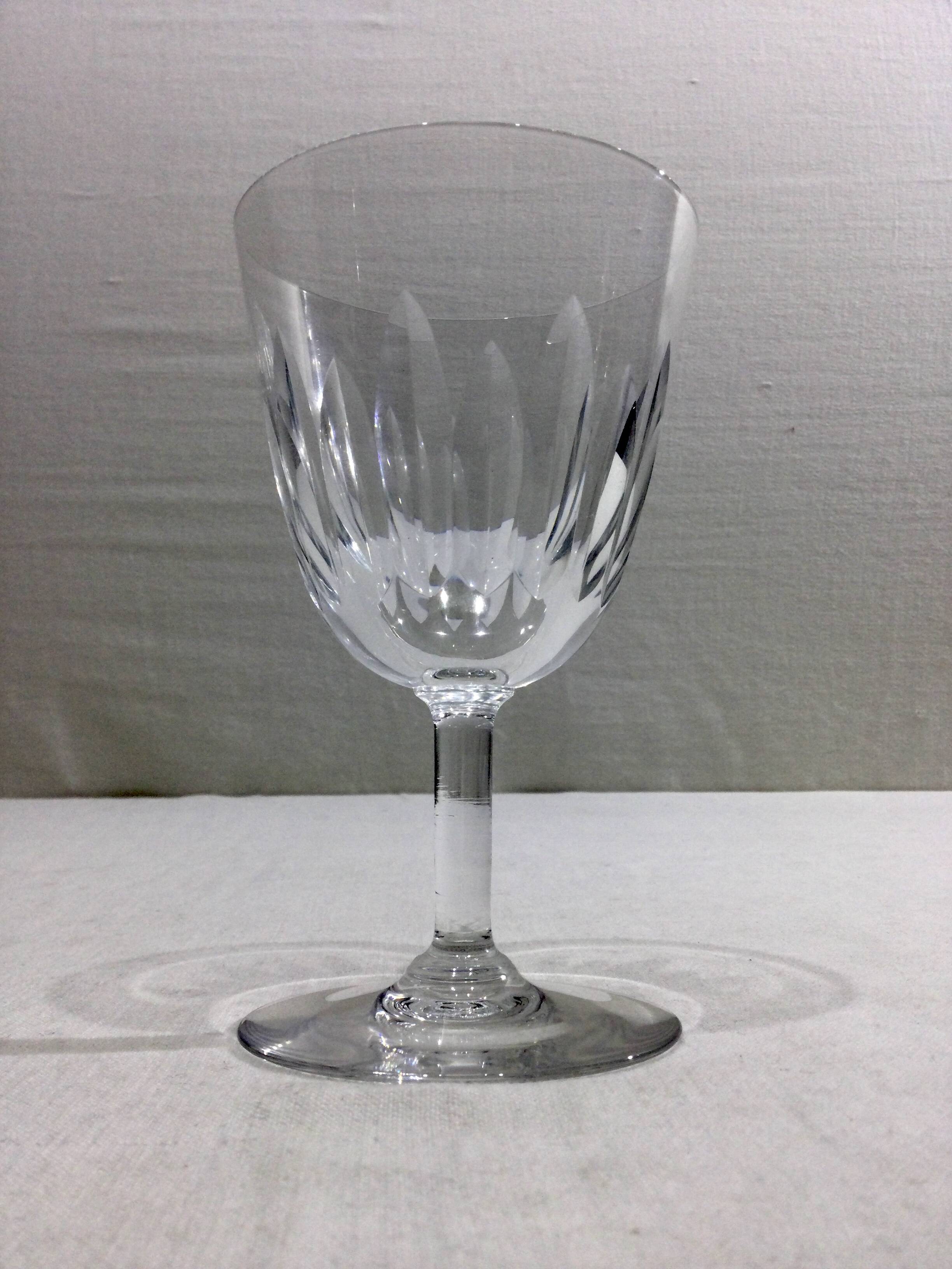 Baccarat – 12 white wine glasses in Baccarat Crystal Casino Model