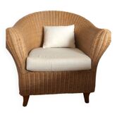 Wide rattan armchair Olivier Shrought