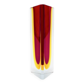 Vase Luigi Mandruzzato - Murano - Sommerso - Red & Amber