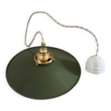 Enamelled sheet metal pendant light