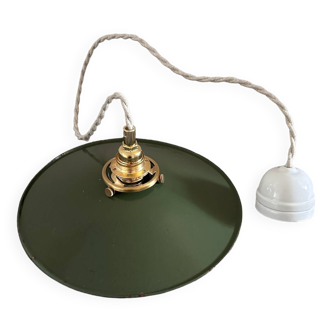 Enamelled sheet metal pendant light