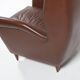 Pair of Italian Wingback Lounge armchairs Gio Ponti style, 1950's