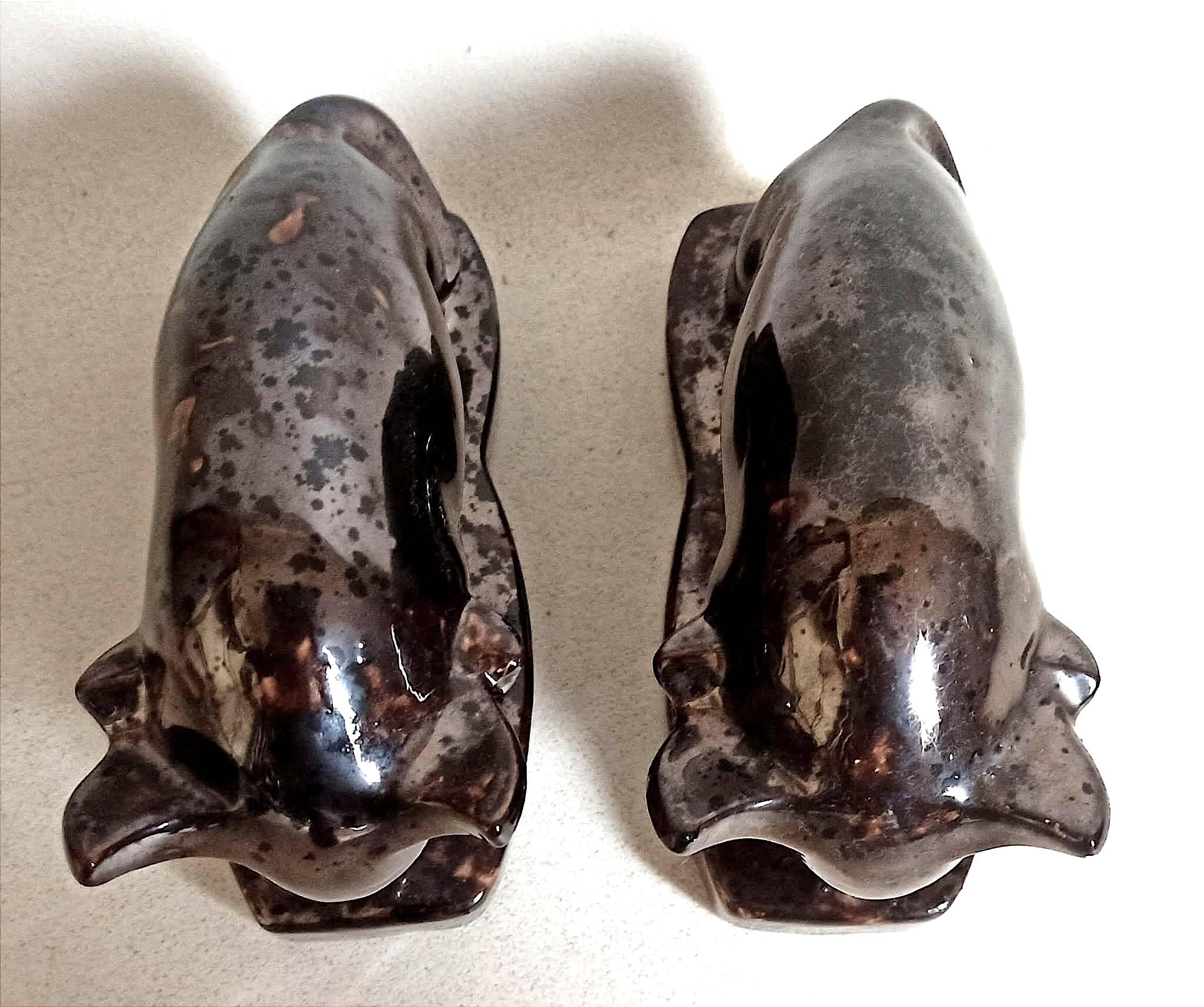 Pair of bookends 1960s Stylised Bull