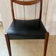 Scandinavian style teak and black skaï style chairs