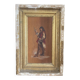 Antique Oil Wood Panel Framed Musketeer Signed 19th Century