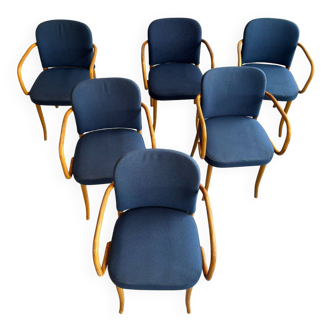 Set of 6 Thonet chairs for Thonet/Ligne