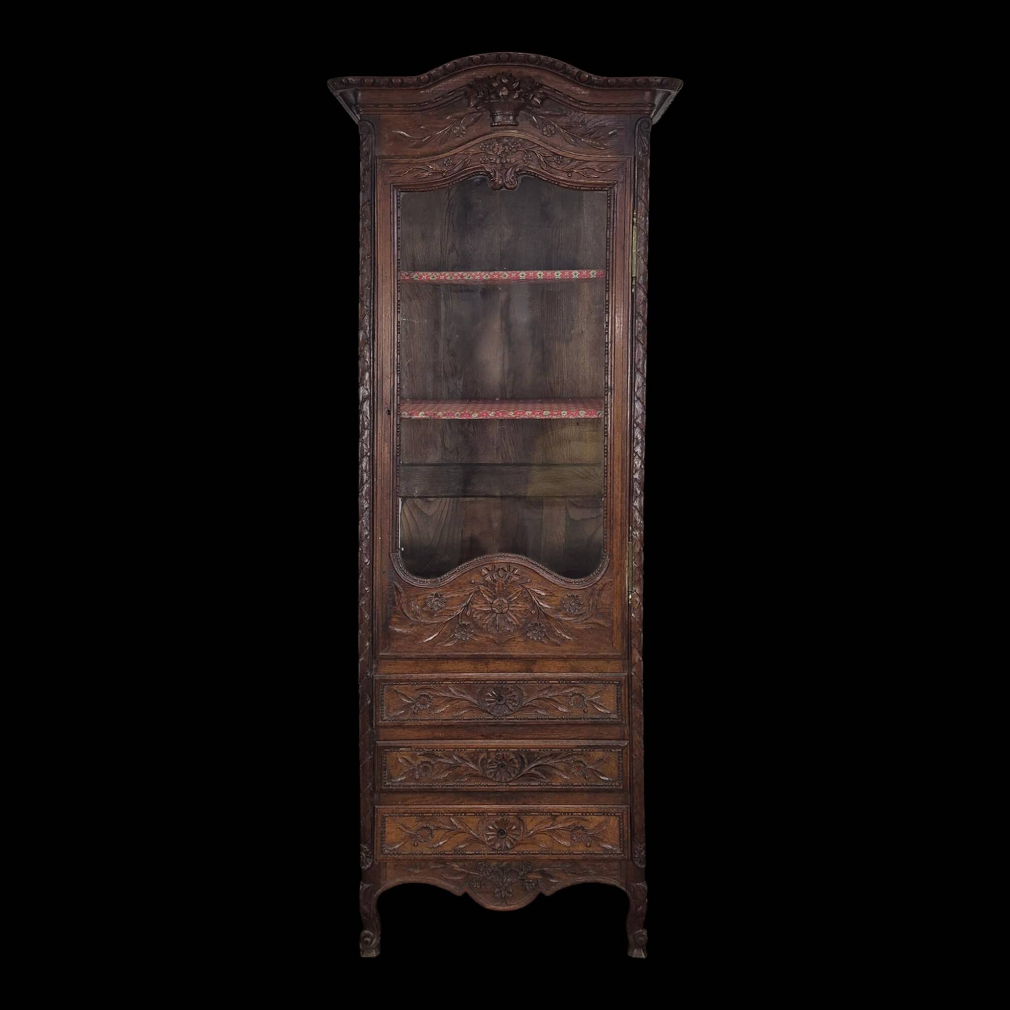 Vitrine commode bonnetière normande du XIXème