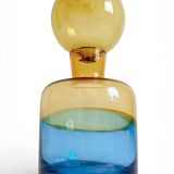 Sommerso Murano Art Glass Bottle In The Style of Flavio Poli for Seguso