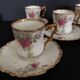 Series of five E. Bourgeois Paris porcelain coffee cups large deposit 1900
