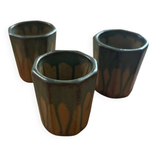 Lot de 3 verres Donbac Art Deco