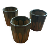 Set of 3 Donbac Art Deco glasses