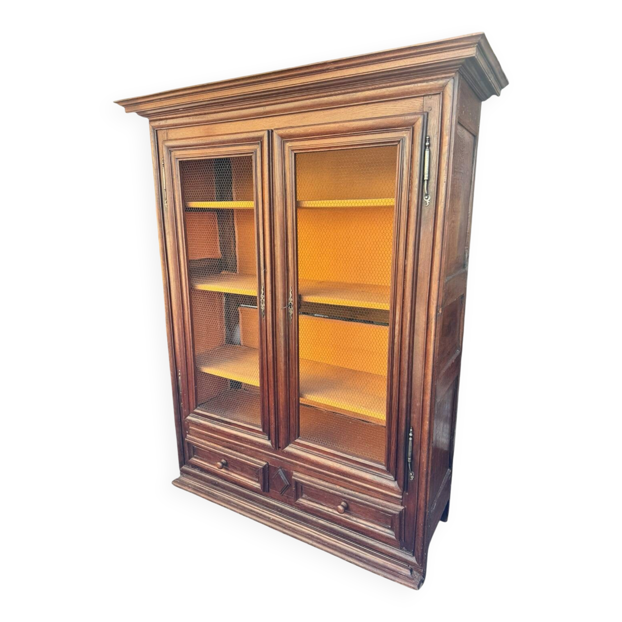 Wrought-iron library from the Louis XIII - Louis XIV period, oak, 17th century.