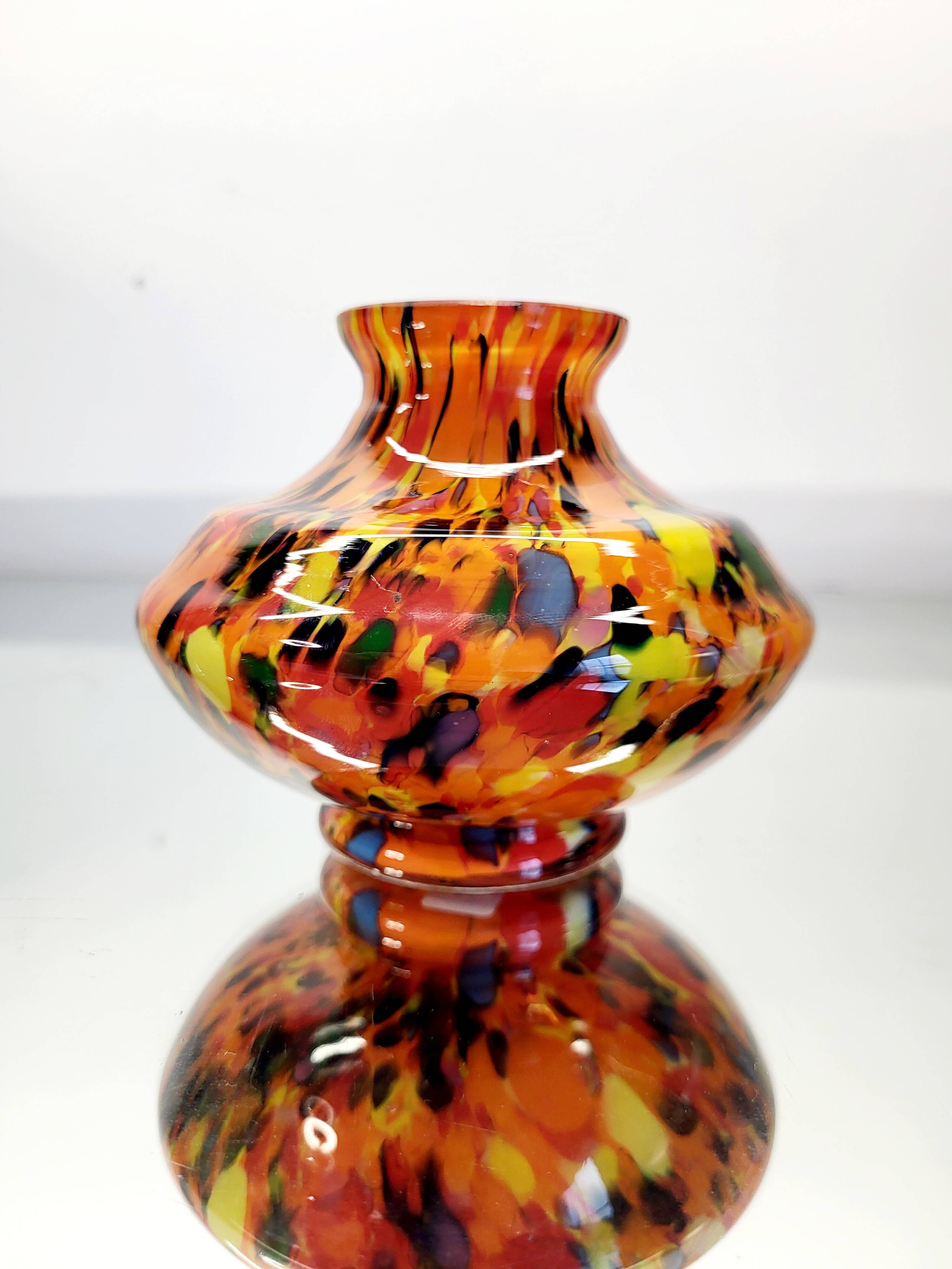 Vaas à éclaboussures Art Déco, Kralik Glas, Tsjechië