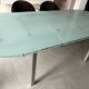 Calligaris oval table with glass extension