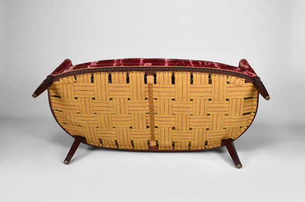 Salon Art Déco par Paul Follot en velours rose , circa 1920