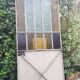 Workshop door 258.4x98.5cm in iron and colored cathedral glass