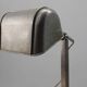 Art Deco Industrial metal and travertine Desk Lamp, Belgium 1930s
