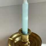 Antique solid bronze hand candlestick