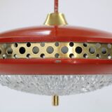 1970s space age metal pendant by ludib bratislava, czechoslovakia