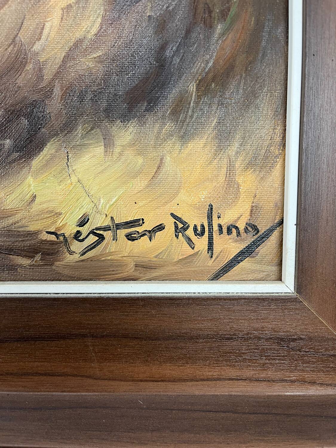 Orientalist painting, Tuareg signed Nestor Rufino