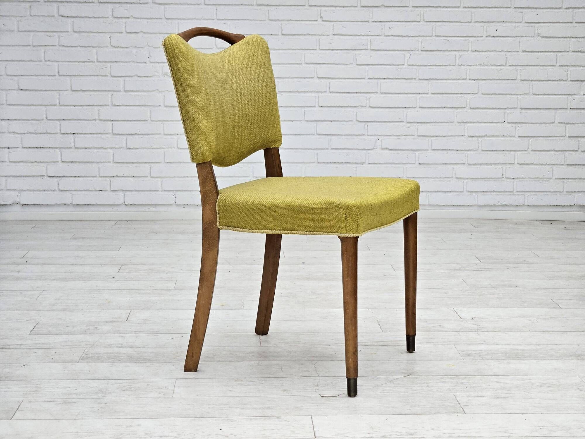 1970s, set of 6 Danish dining chairs by Slagelse Møbelværk, original condition.