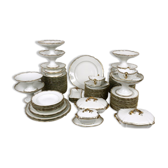 Porcelain service a. hache vierzon, nineteenth 97 pieces