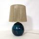 Blue glazed ceramic lamp