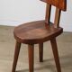 Chaise en acajou par Christian Durupt - Méribel - 1960
