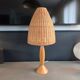 Table lamp in beech and rattan