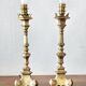 Old pair of gilded bronze lamps – Louis XIV style