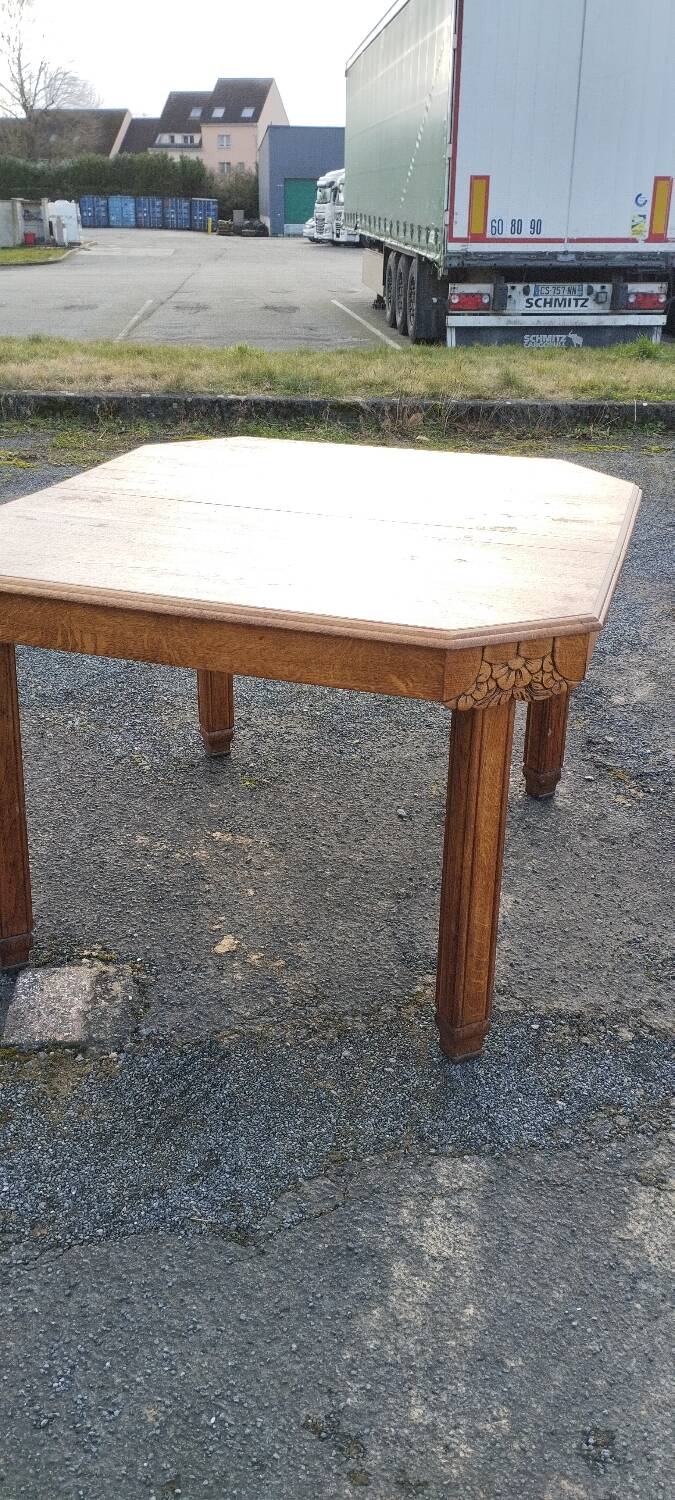 Solid wood art deco table, with extensions