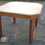 Solid wood art deco table, with extensions