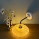 Antique wall lamp with yellow Clichy glass shade