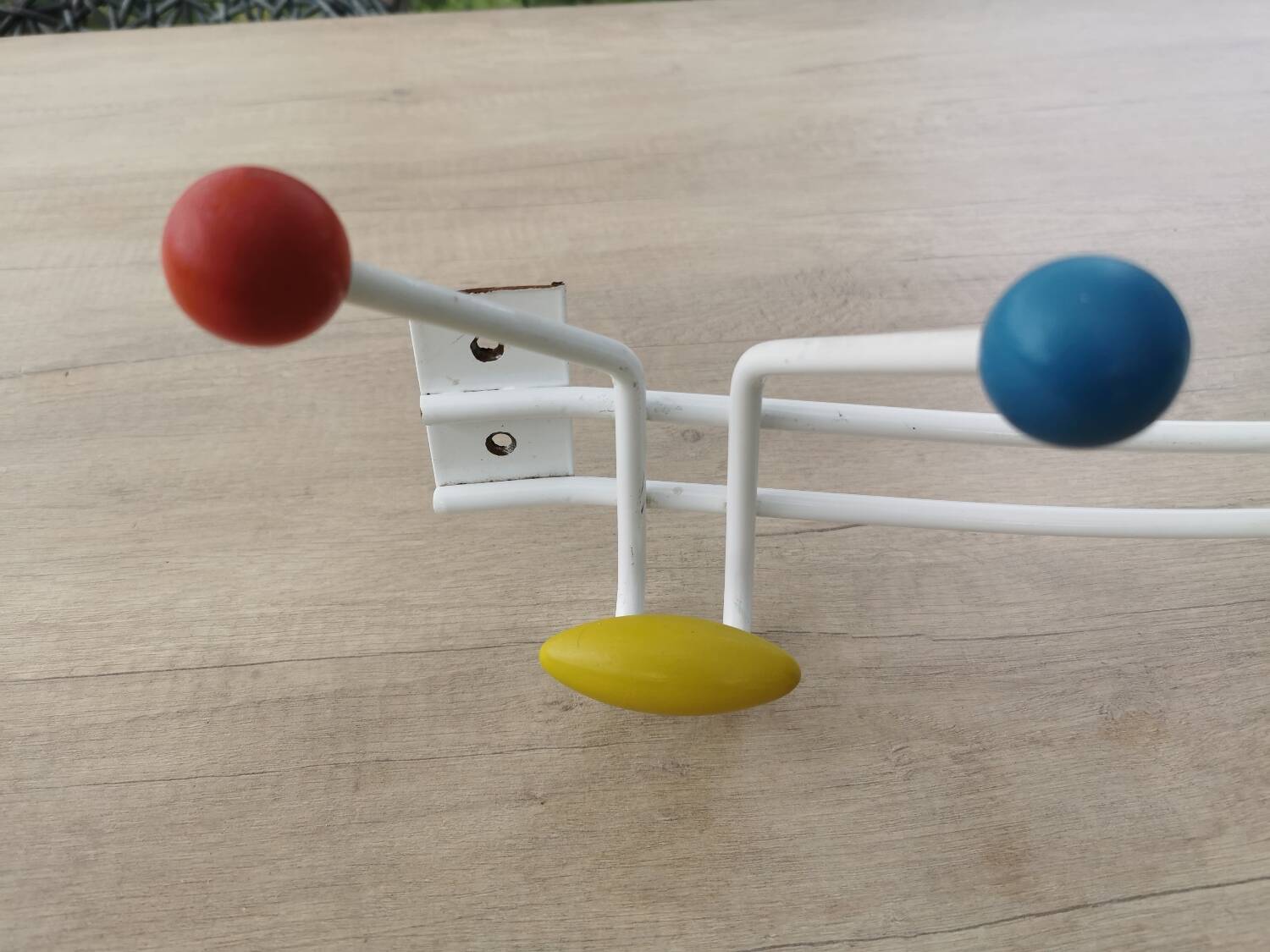 Large vintage coat rack in POP colors