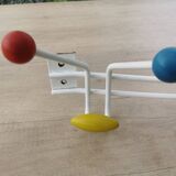 Large vintage coat rack in POP colors