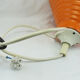 Lamp lampshade industrial day suspension metal enamelled sheet orange