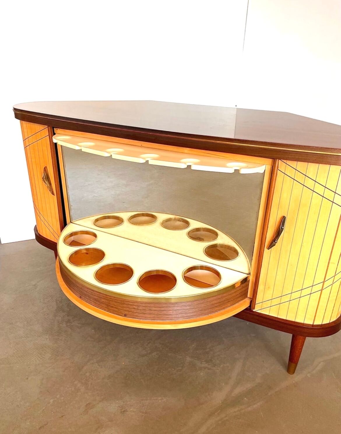 Sesame Bar multifunctional Dry Bar and Book Case with tambour doors