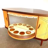 Sesame Bar multifunctional Dry Bar and Book Case with tambour doors
