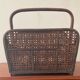 Porte-revue vintage en rotin et cannage