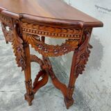 Louis XVI style half-moon console decorated