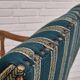 1960s, Danish 2 seater sofa, original condition, furniture wool fabric, solid oak wood.