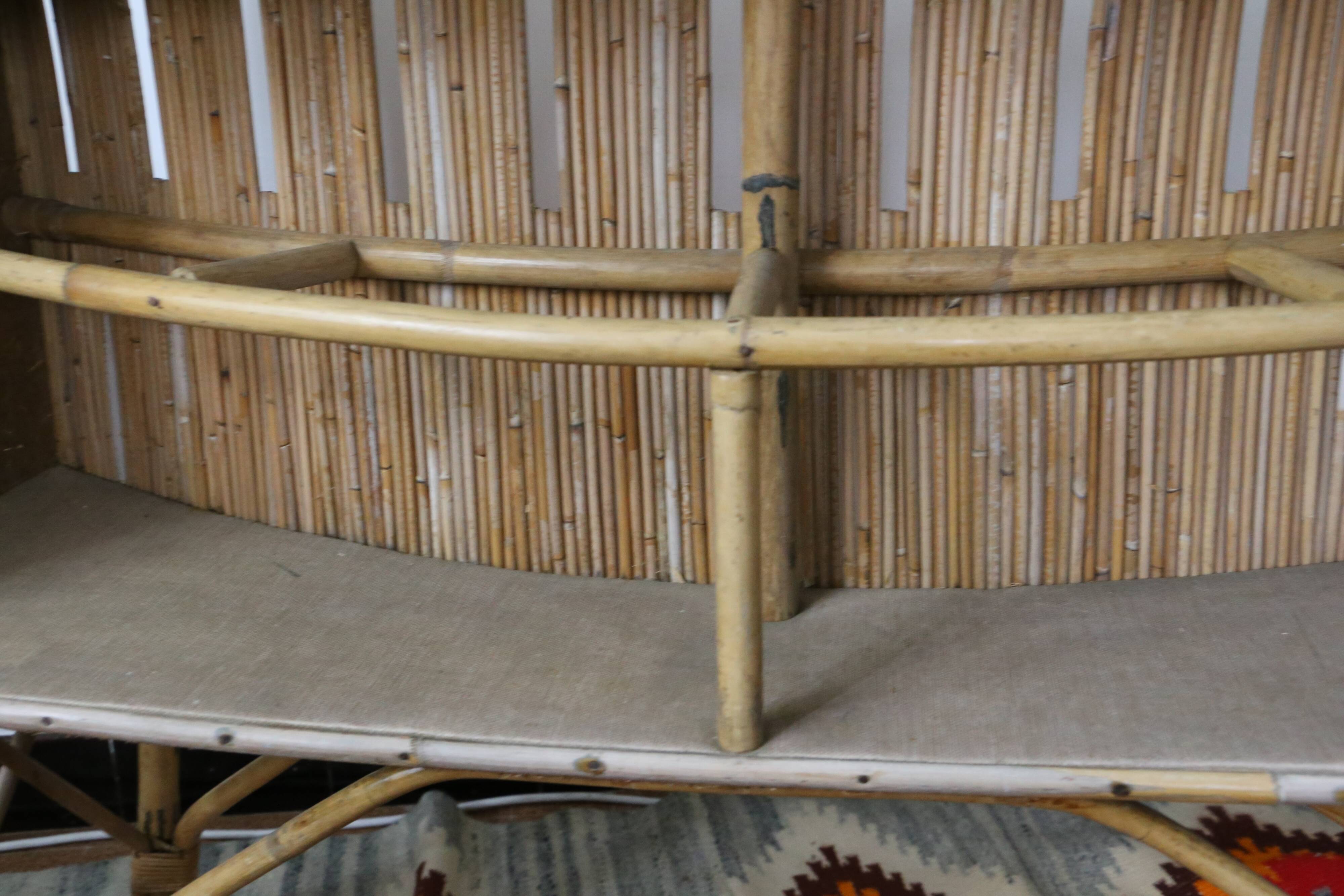 Tiki bar, rattan bar and two stools