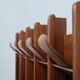 Vintage 1970s La Moderna Wood Entryway coat rack with mirrors
