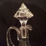 Crystal carafe on foot, vintage