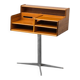 Table d'appoint FIMSA avec piédestal en métal, modernisme vintage des années 1960.