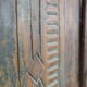 Indian furniture Blue patinated carved wardrobe with 2 doors and 1 shelf, unique piece