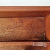 Mahogany wood shelf coat rack